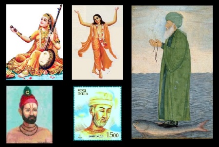 Meera, Chaitanya, Kabir-duality, Machendra-imitation