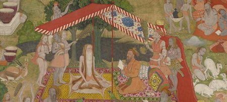 Mughals visiting Yogis - from Akbarnama